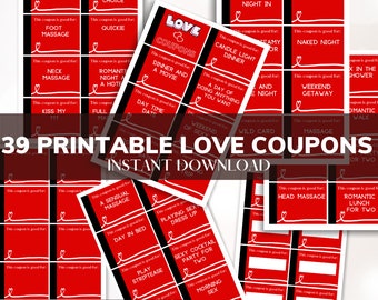 Afdrukbare liefdescoupons, valentijnscadeaus, jubileum, digitale geschenken man vriend vrouw vriendin, seksliefdescoupon, kerstbonnen