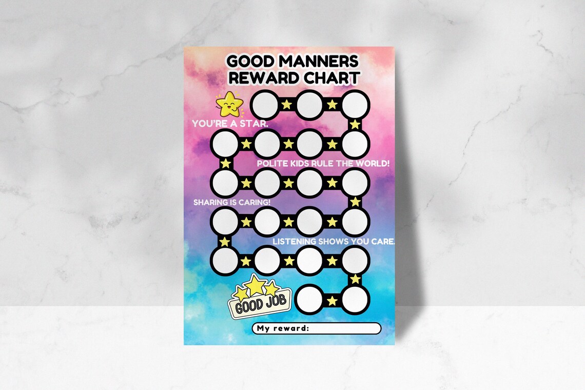 Printable Good Manners Reward Chart - Kids Behavior Chart Printable ...