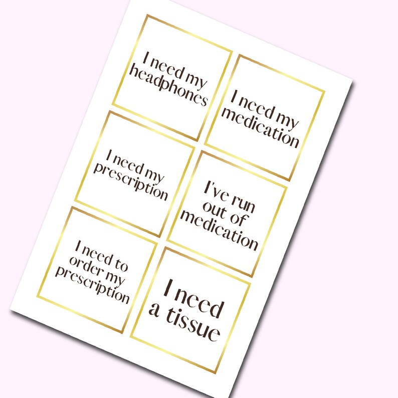 Printable Communication Cards for Stroke, Dementia, Nonverbal, Selective Mutism, Help Your