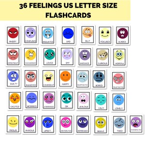 Printable FEELINGS Cards Feelings Flashcards Selective | Etsy