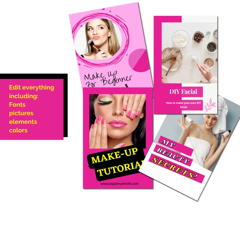 20 Editable PINTEREST Templates Pinterest Feminine Editable Etsy