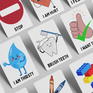 Printable Neurodiverse Communication cards, Autism communication tools, selective mutism, non-verbal, pec cards,