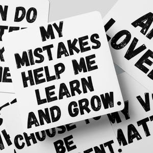 Druckbare PDF Affirmationskarten, Achtsamkeitskarten, Selbstfürsorge, Motivationszitat, Inspirationskartenset für Kinder, Jugendliche und Erwachsene