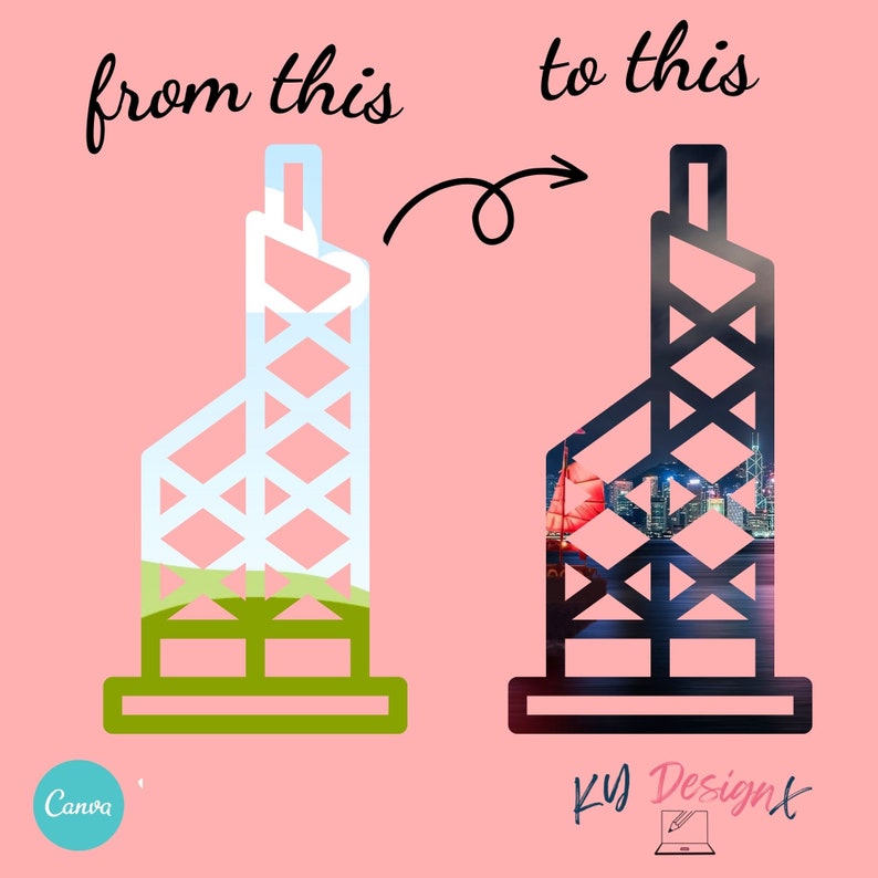 Custom Made Hong Kong Frames for Canva Hong Kong Templates Etsy