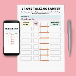 Brave Talking Ladder Selective Mutism Exposure Worksheet - Etsy