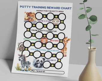 Printable Potty Training reward chart  - Potty training chart for toddlers -