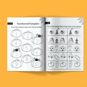 Printable Halloween Workbook, 31 page halloween worksheets, halloween worksheets Preschool Halloween workboo, kindrgarten halloween