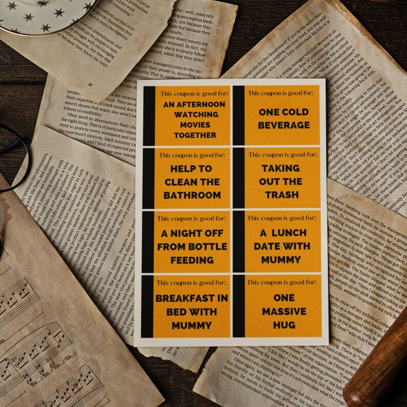 Printable Editable Coupons FOR DADDY, Printable Daddy Gifts, Printable ...
