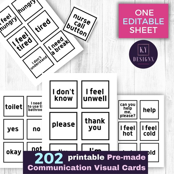 180 Printable Communication Cards - Il 570xN.3357237643 Bh2s 