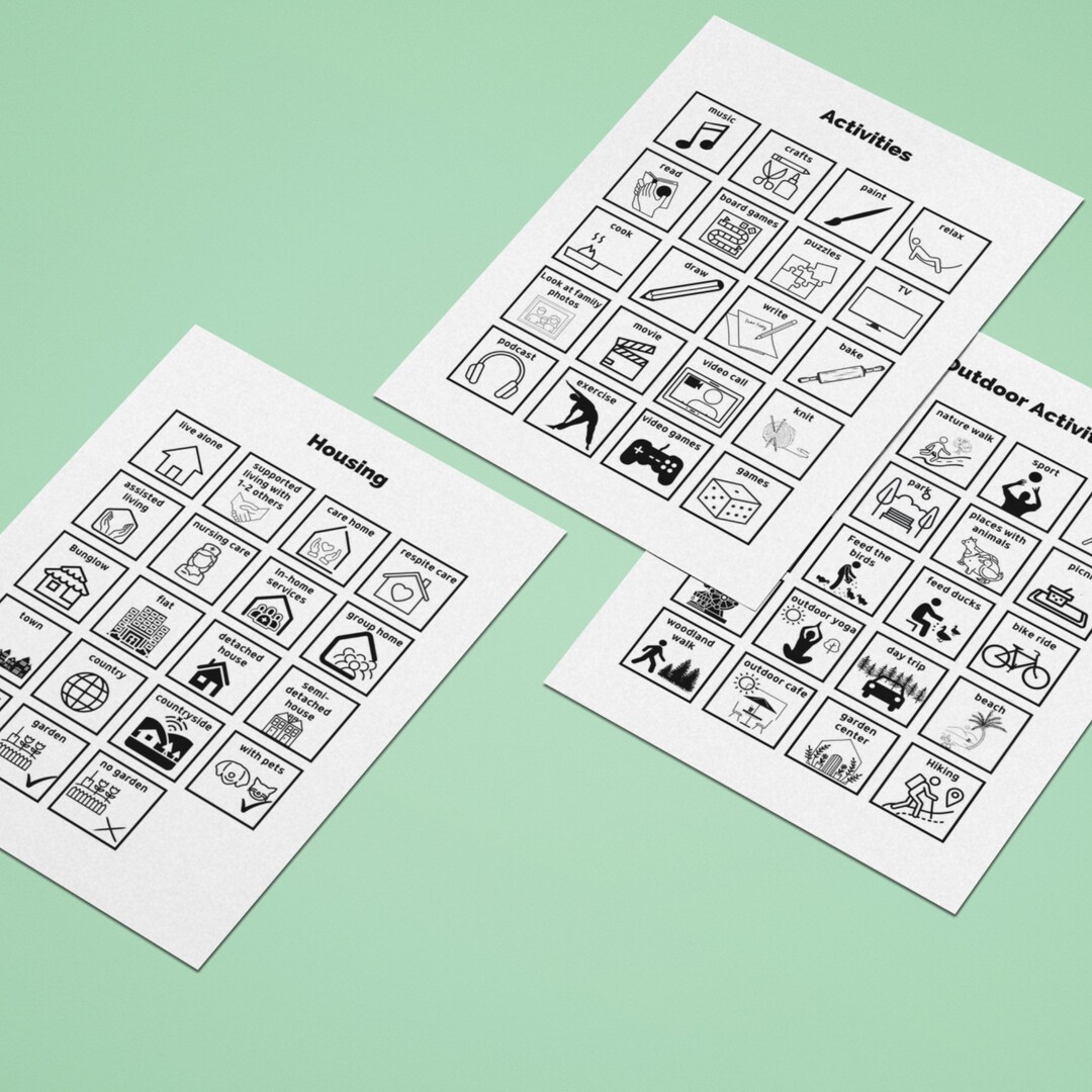 Printable Communication / VISUAL Board for Non-verbal, Autism ...