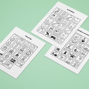 Afdrukbare communicatie / VISUEEL bord voor non-verbale, autisme, selectief mutisme printables leerstoornissen, hulpmiddelen voor speciale behoeften