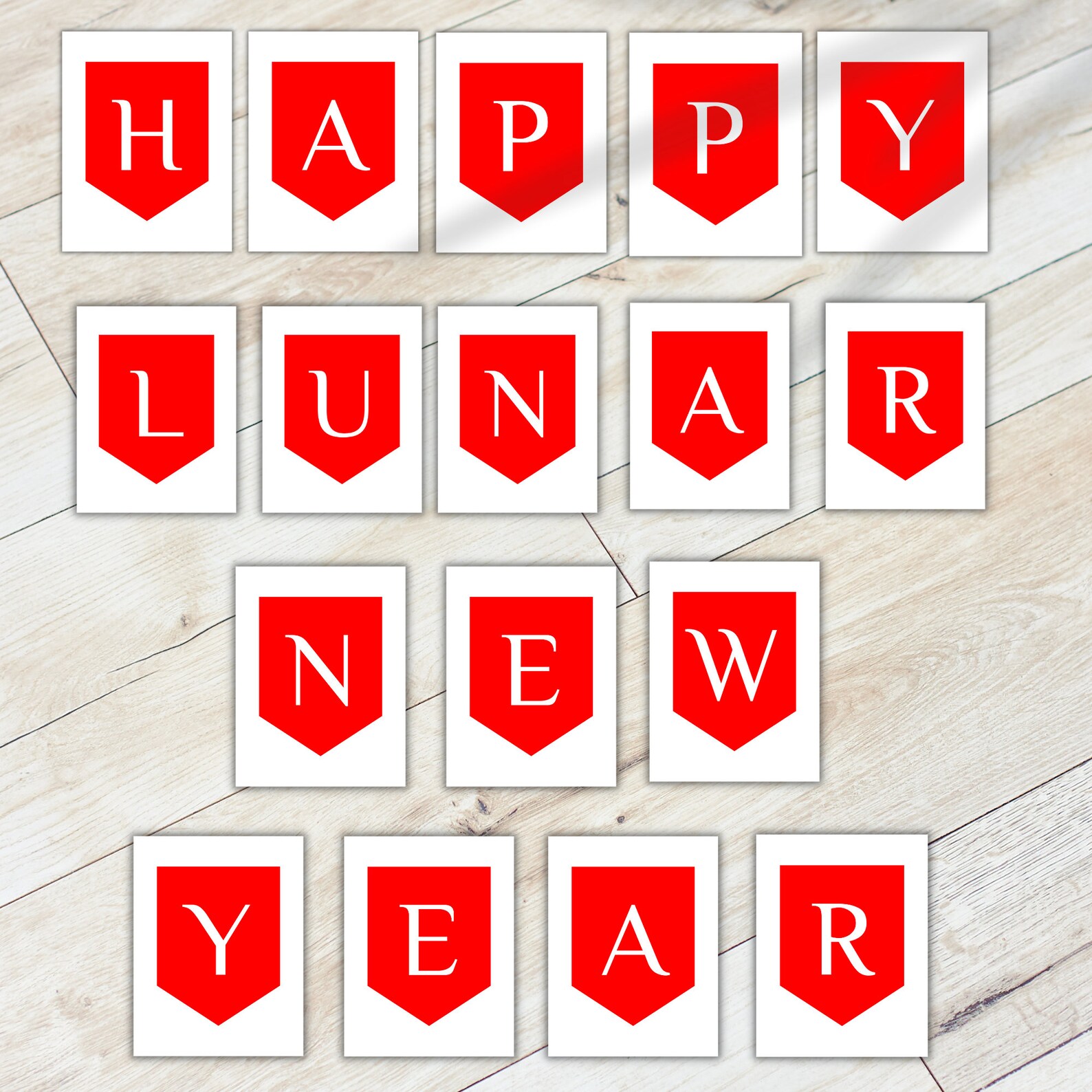 Printable Happy Lunar New Year Decoration, Lunar Year Printable ...