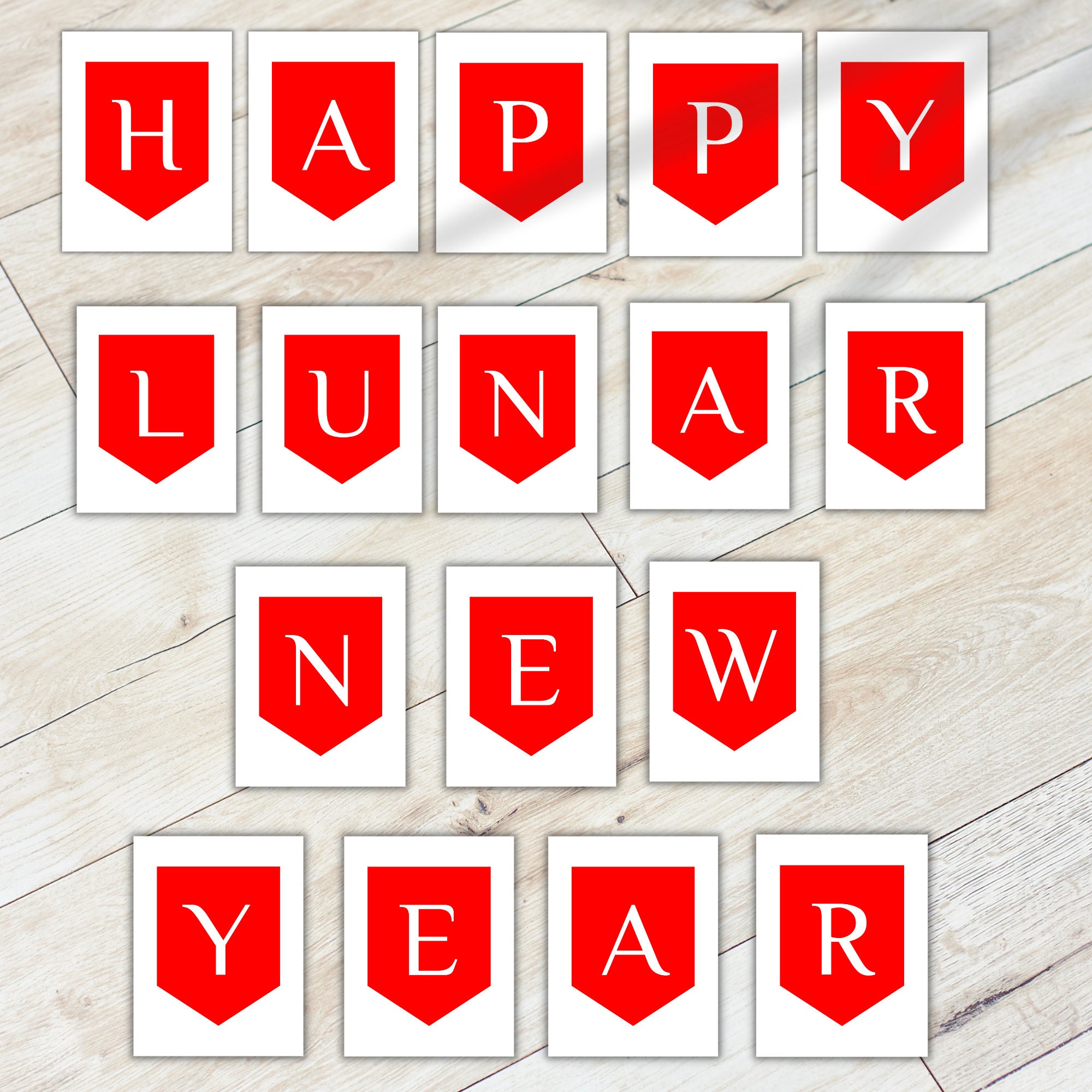 Printable Happy Lunar New Year Decoration, Lunar Year Printable ...