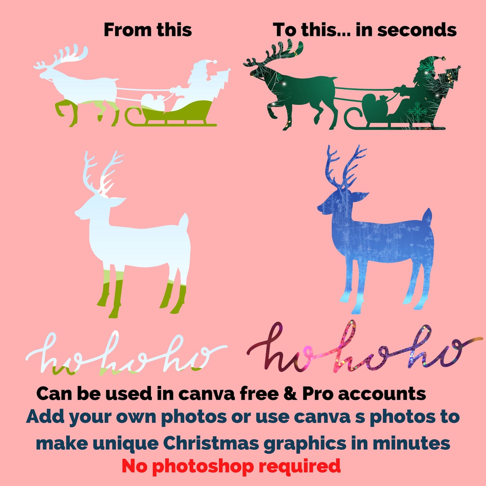 50 Canva Frames Christmas Canva Templates Canva Custom Made Etsy