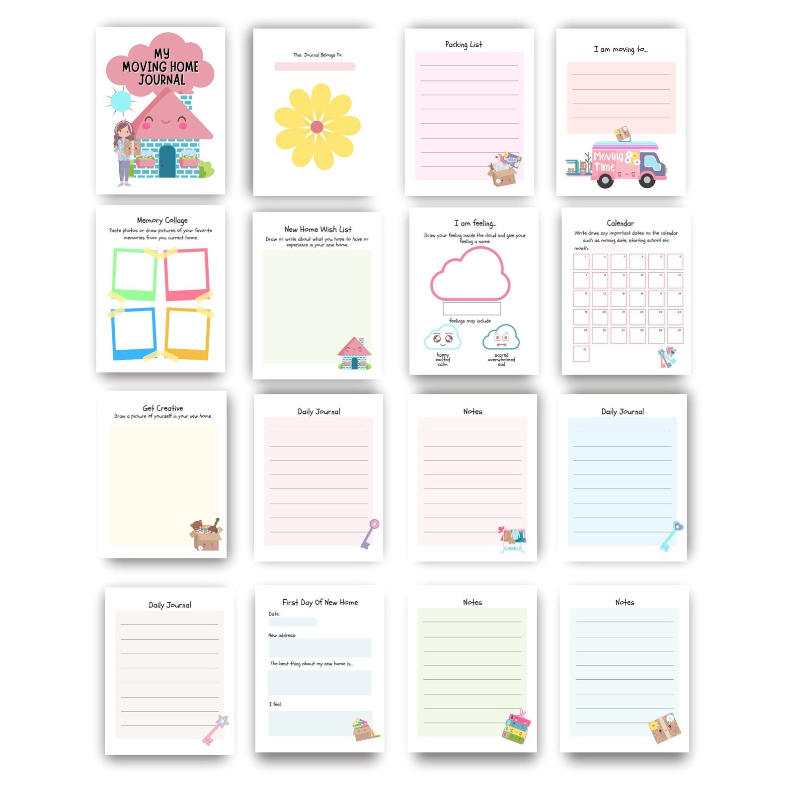 Printable Moving Home Journal for Children / Printable Moving House ...