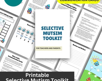 Selective Mutism Printable Toolkit for parents & teachers - Communication cards - brave talking ladder - reward chart - certi - scary chart