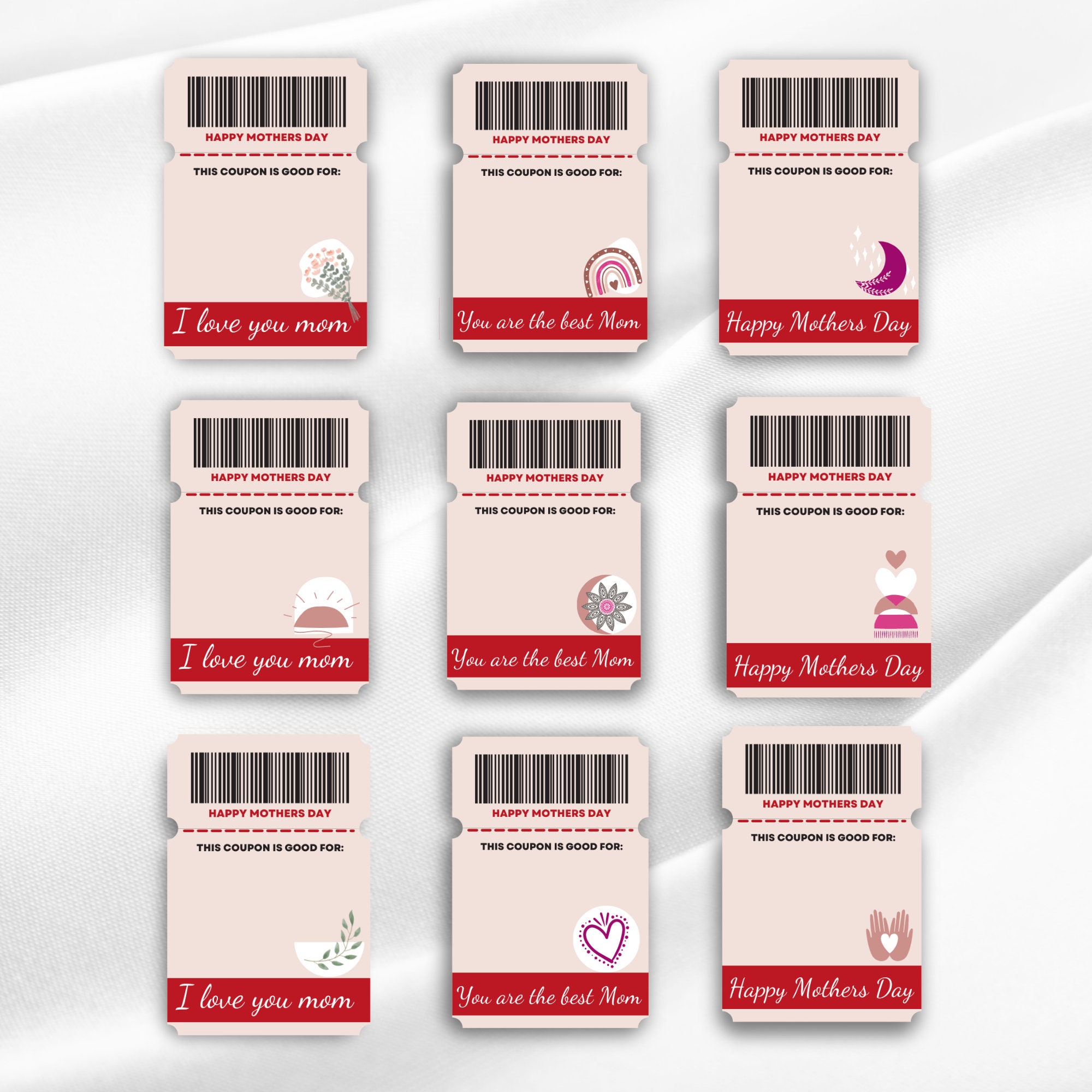 Printable Mom Coupon for Mothers Day, Printable Coupons for Mummy, Mom ...