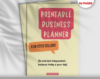 60 Pages Business Planner for NEW Etsy Shop - Branding workbook for Etsy sellers - Etsy ads tracker