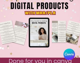 MRR and PLR Etsy Guide to selling Digital Products E-Book -  Master resell rights -Passive income -resell as your own - Canva template - DFY