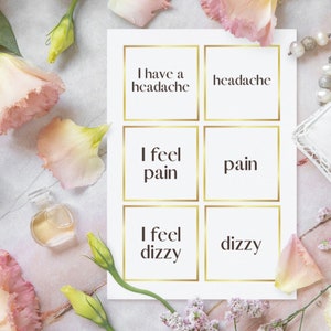 Printable Communication Cards,  communication boards for adults, Non-verbal communication cards, hospital stay communication cards