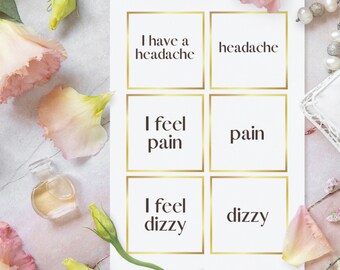 Printable Communication Cards,  communication boards for adults, Non-verbal communication cards, hospital stay communication cards