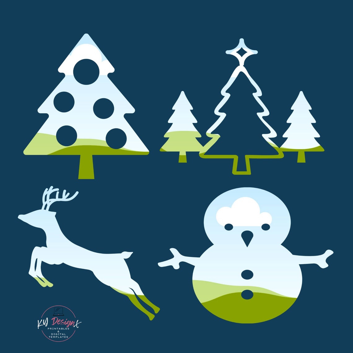 50 Canva Frames Christmas Canva Templates Canva Custom Made Etsy