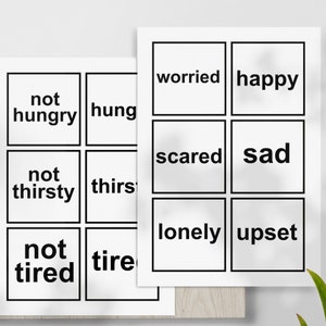 Printable Communication Cards,Non-verbal Communication cards for hospital, care homes, Patient Communication Aids speech therpy cards