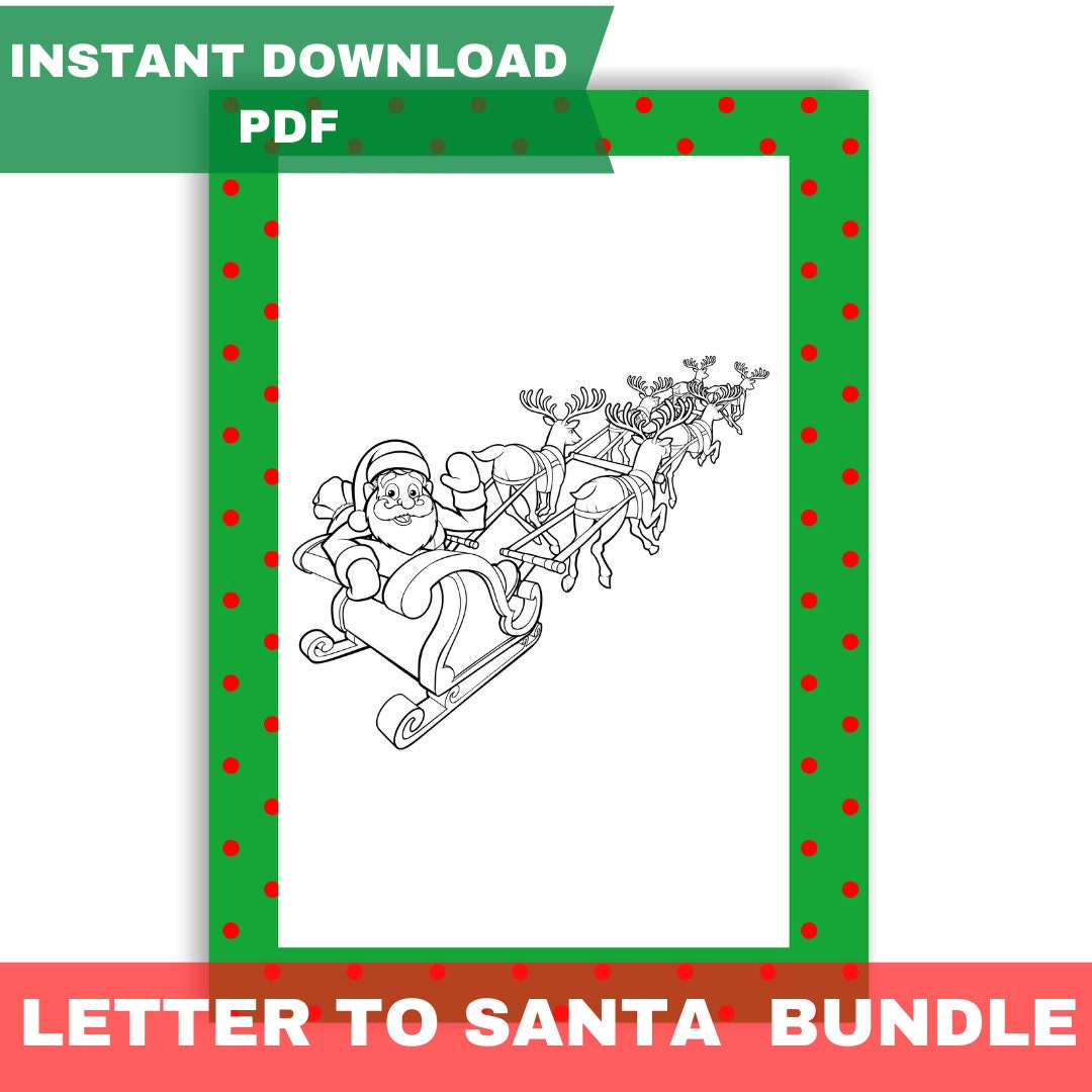 Letter to Santa Printable Letter to Santa Christmas - Etsy