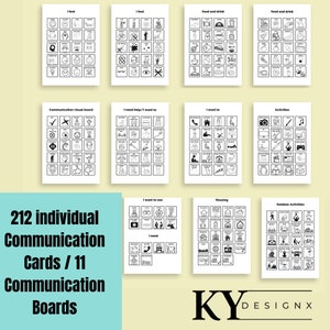 Printable picture communication boards for adults with speech, cognitive and memory challenges - communication cards selective mutism