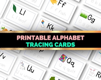 Alphabet Karteikarten, ALPHABET Zeichen, Buchstabenbildung, Feinmotorik, Autismus Arbeitsblätter, SEN ABC-Übungskarten, Dyslexie