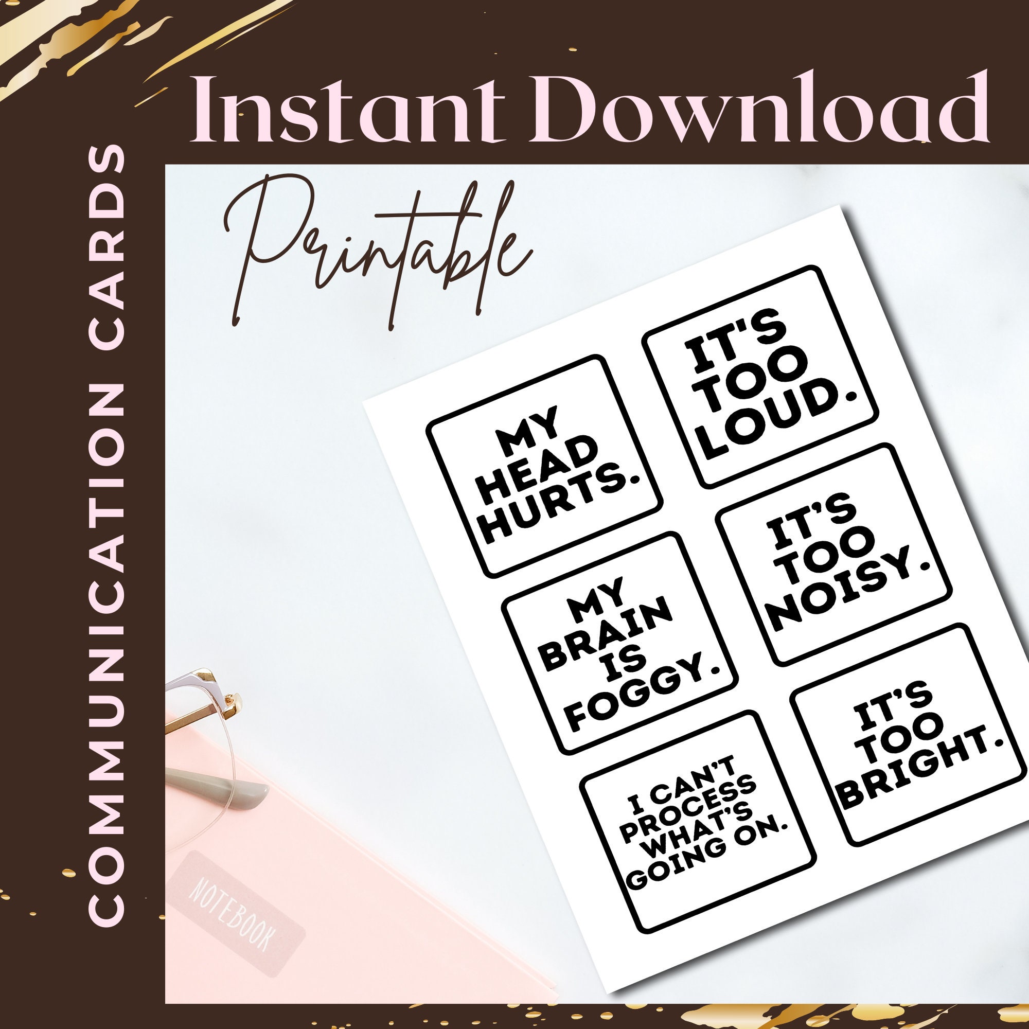 55 Printable communication Cards Children /teens /adults | Etsy