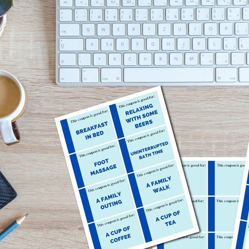 Printable Editable Coupons FOR DADDY, Printable Daddy Gifts, Printable ...