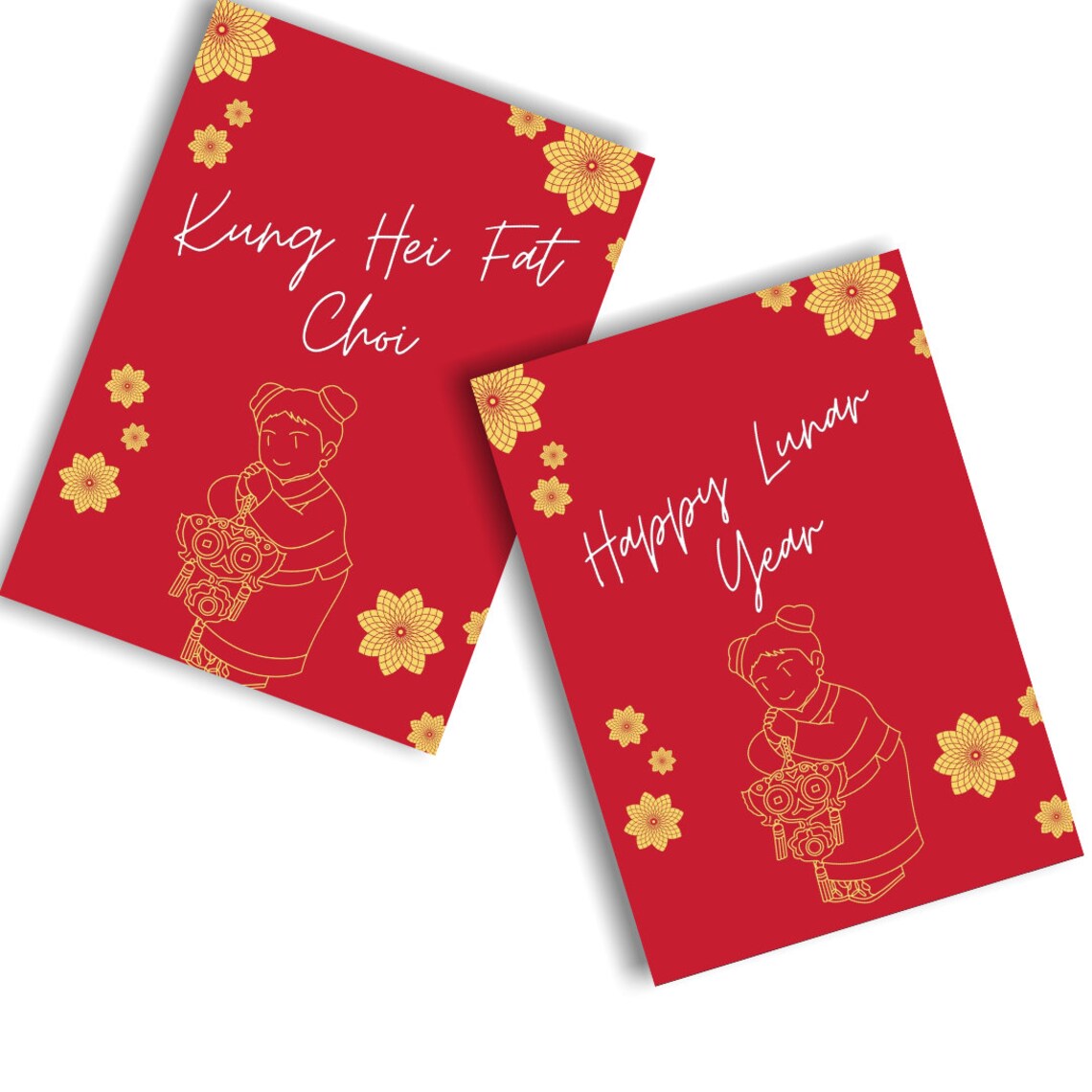 Kung Hei Fat Choi Printable PDF Poster A4 Happy Lunar Year Etsy