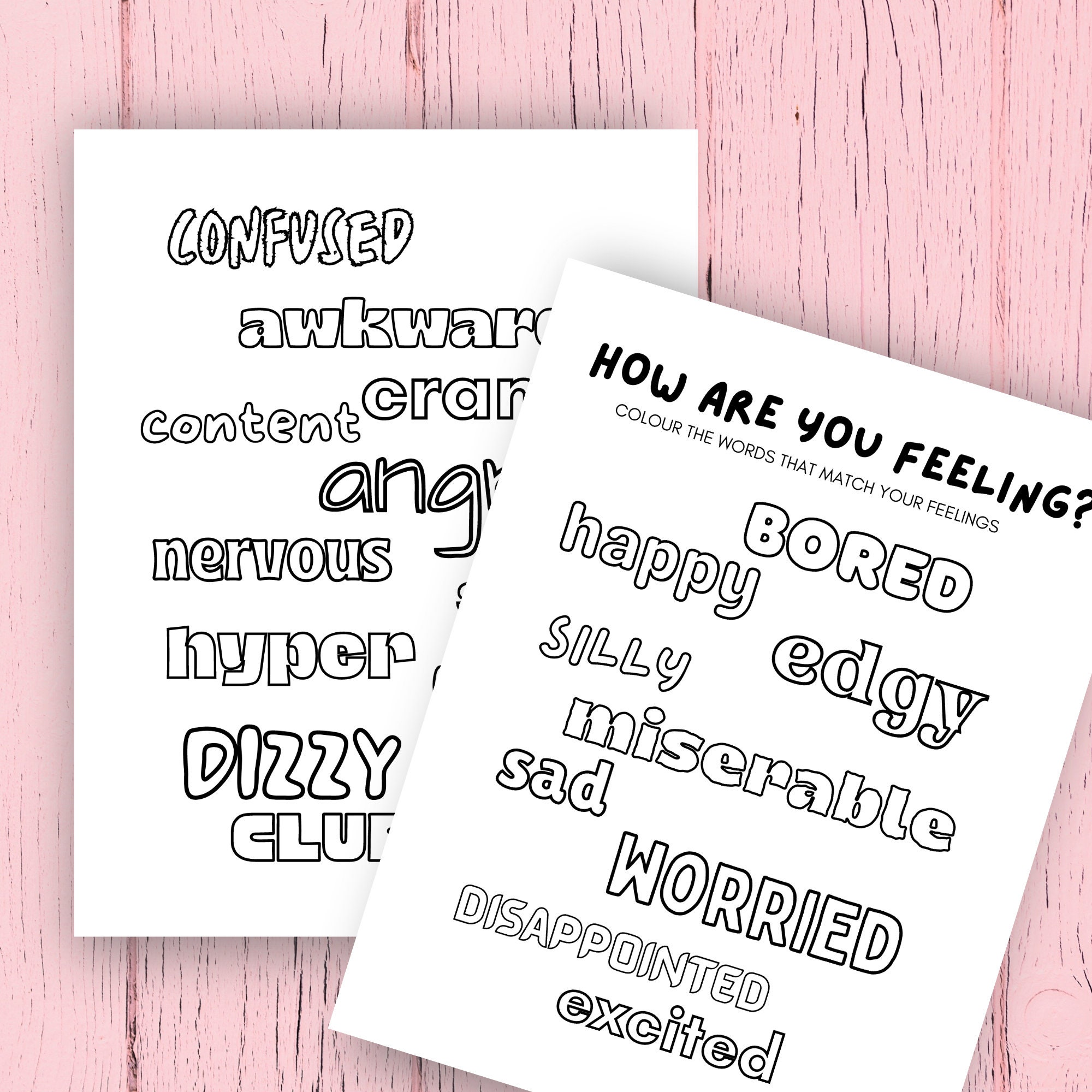 Printable FEELINGS WORKSHEET, Feelings Coloring Page, Selective Mutism ...