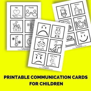 Afdrukbare communicatiekaarten voor kinderen - Selectief Mutisum - Communicatiekaarten voor kleuterschool, kinderdagverblijf, kleuterschool, non-verbaal
