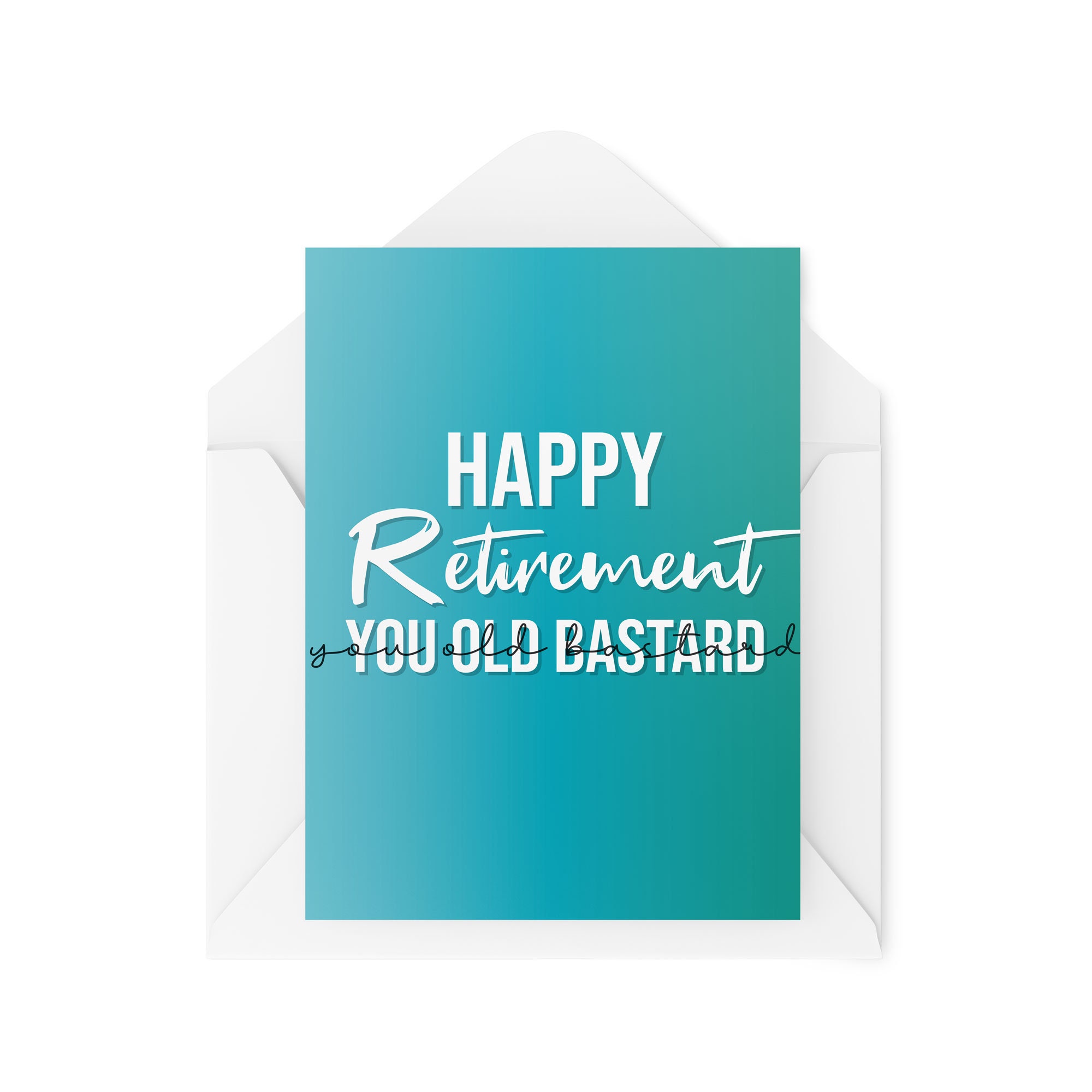 Funny Retirement Cards Leaving Work Card You Old Bstard Etsy UK