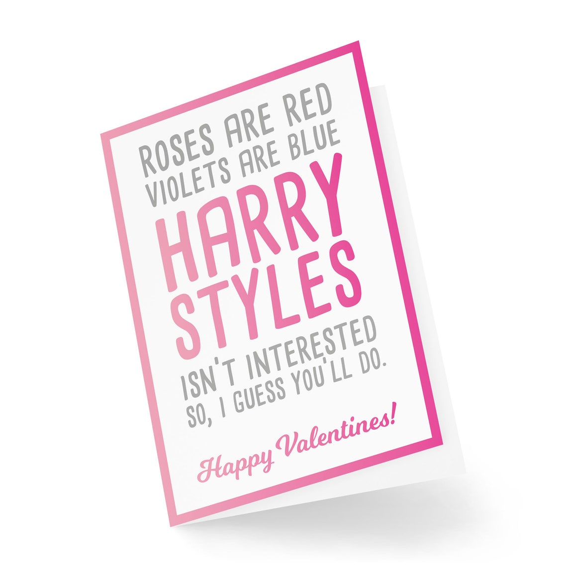 Funny Valentines Cards Roses Are Red Poem Joke For Boyfriend | Etsy