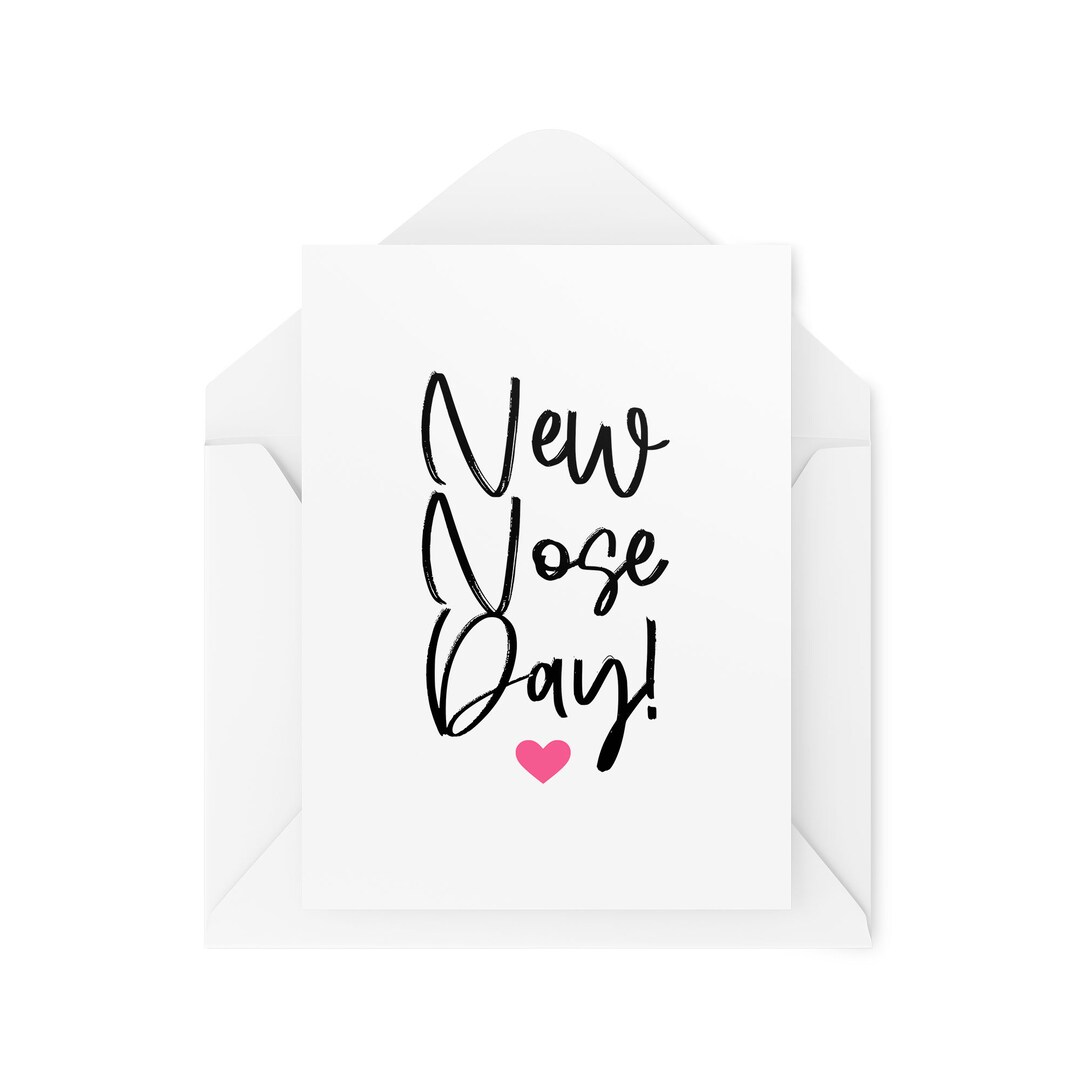 Funny Nose Job Cards New Nose Day Surgery Card Cosmetic Surgery Cards