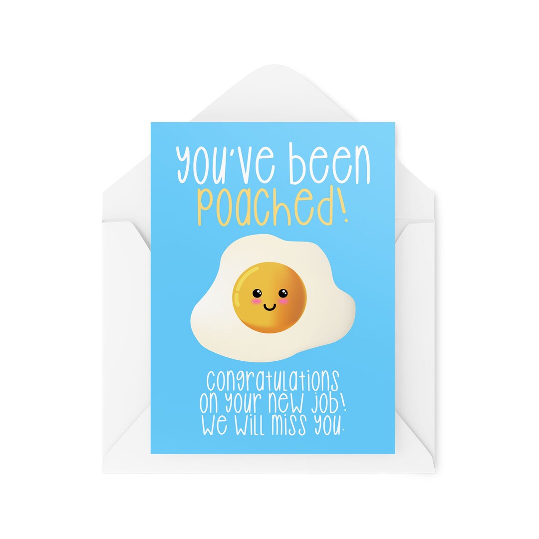 Funny Leaving Cards You've Been Poached Congratulations New Job Card