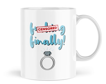 Funny Wedding Mug For the Bride - F*cking finally getting married - Engagement gifts - Wedding gifts for her - unique mugs weddings MBH965