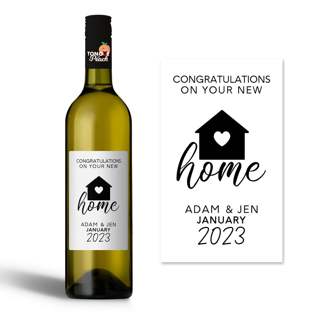 Personalized Wine Bottle Labels - Congratulations - View #3
