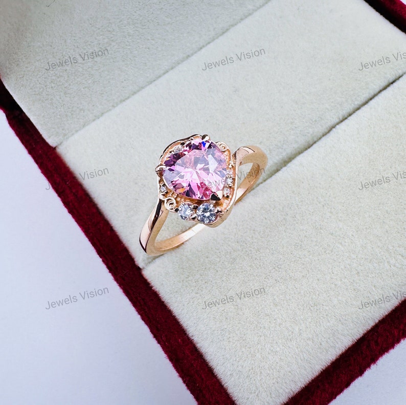 Heart Shape Cubic Zirconia Ring Sailor Moon Engagement, Sterling