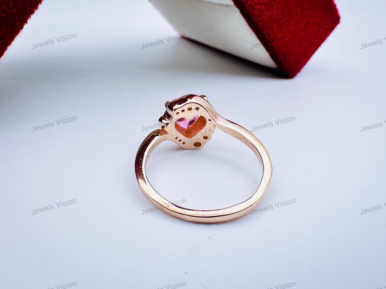 Heart Shape Cubic Zirconia Ring Sailor Moon Engagement, Sterling