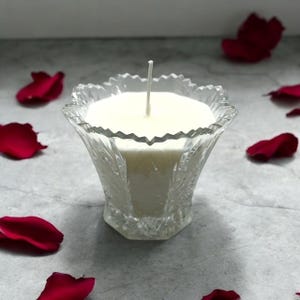 Scented Candle | Warm Vanilla Sugar | Home Decor | Repurposed Glass | Soy Wax Candle