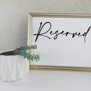 Downloadable Reserved Sign