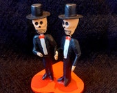 Day of Dead Gay Couple cake topper wedding gift