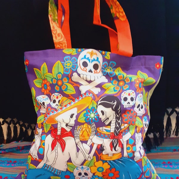 Day of the dead market bag/tote bag