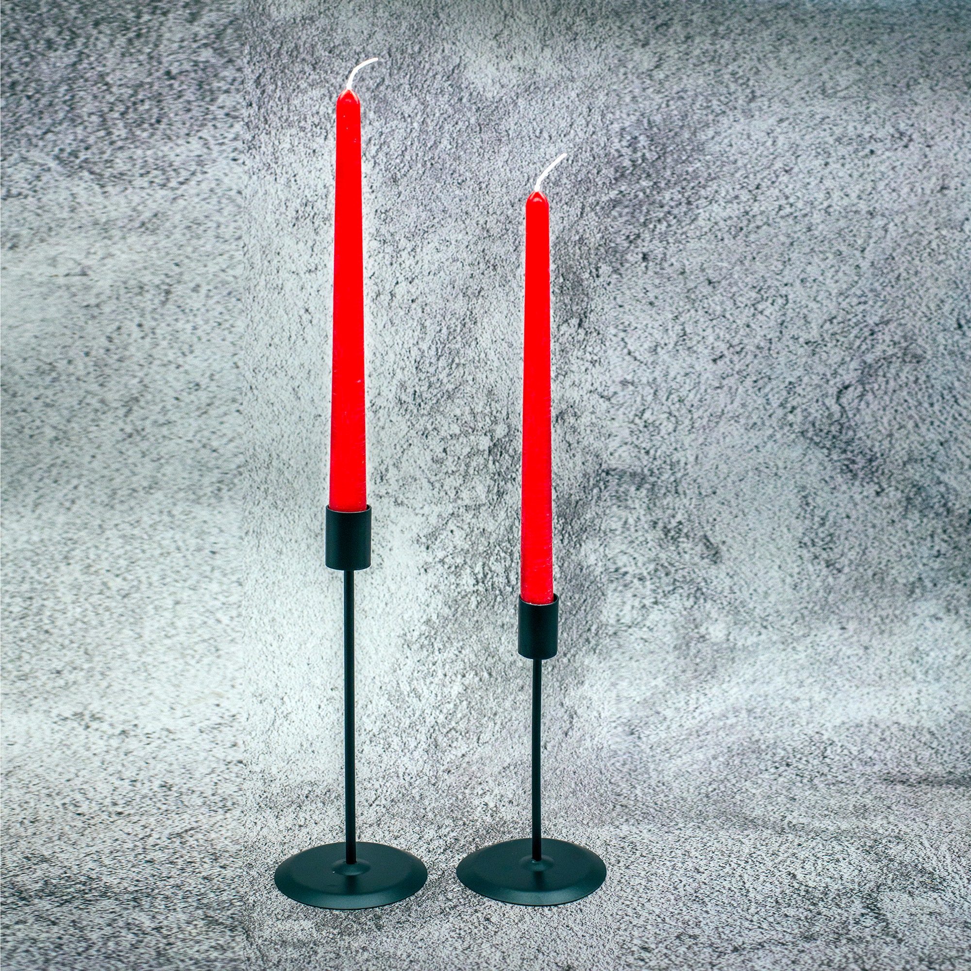 Set Of 2 Modern Metal Black Candlestick Holder Antique Candle Etsy