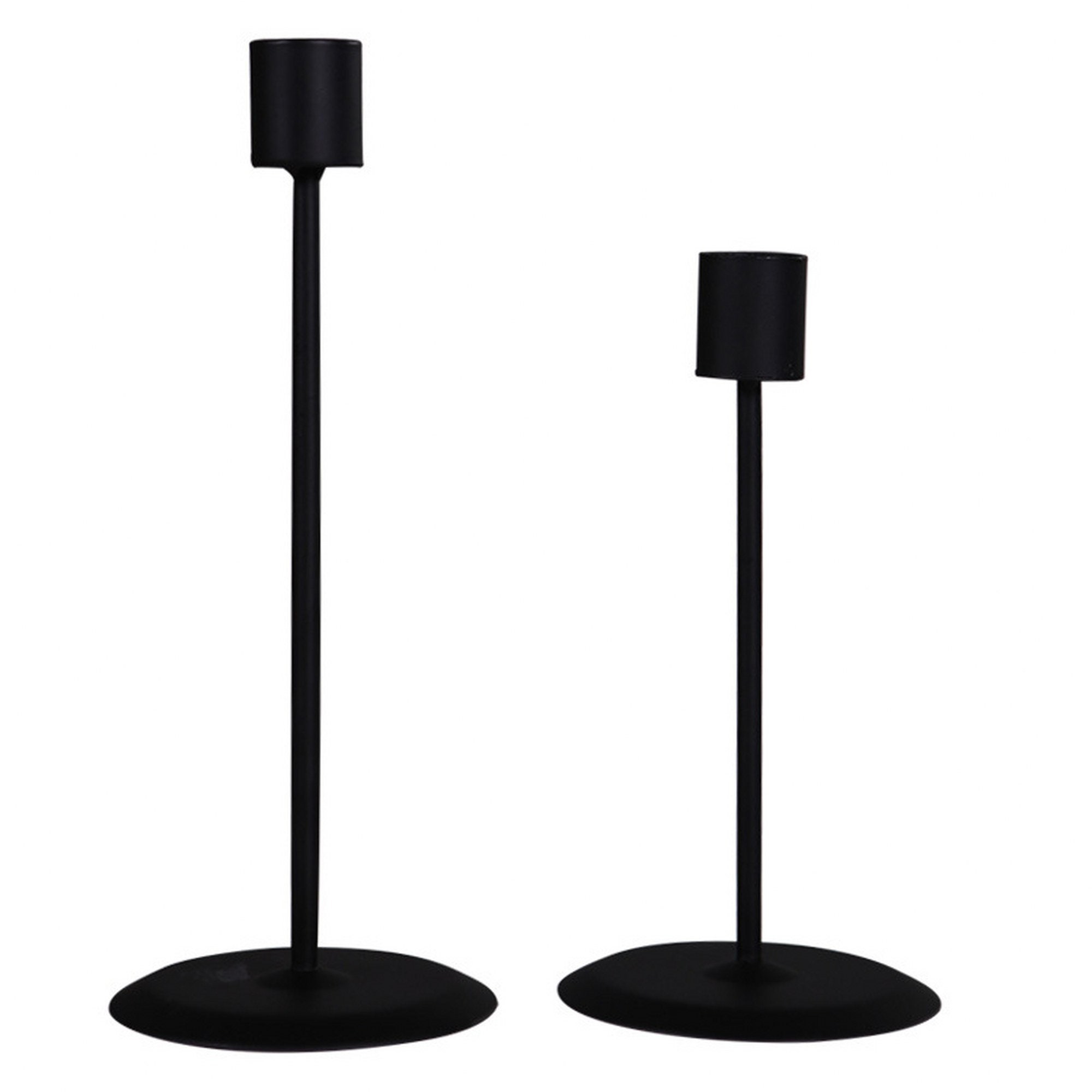 Set Of 2 Modern Metal Black Candlestick Holder Antique Candle Etsy