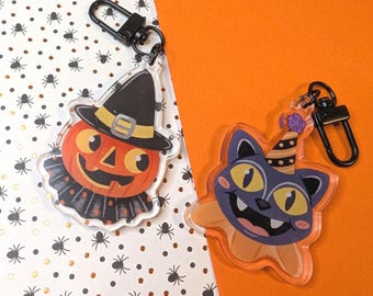 Vintage Halloween 2.5 inch Acrylic Keychains
